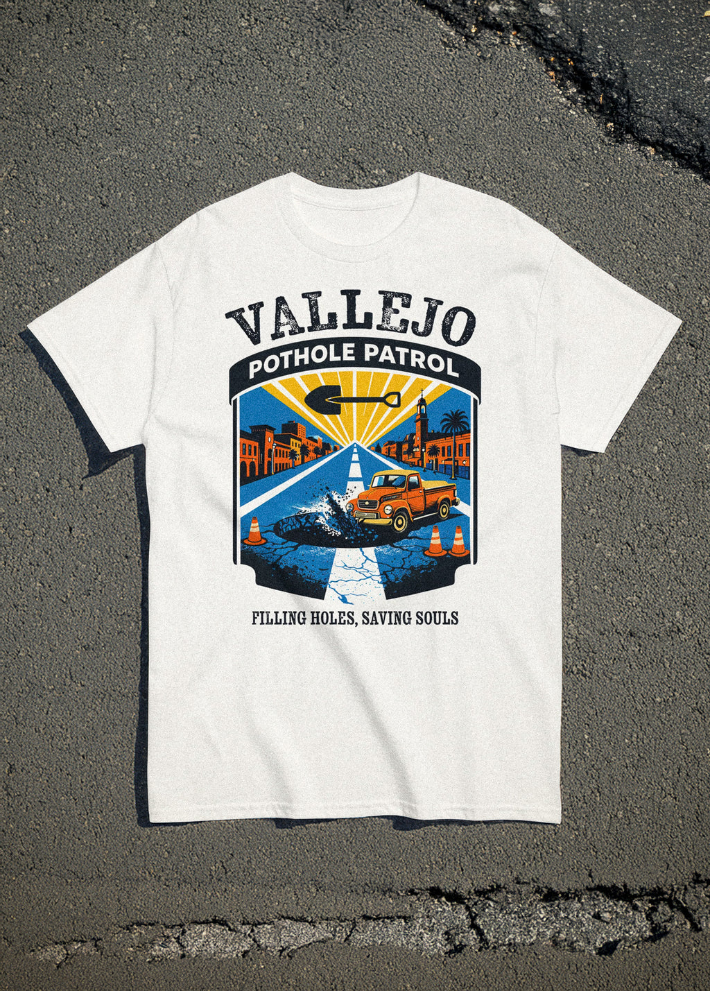 Vallejo Pothole Patrol T-Shirt - Pothole Removal Funny T-Shirt