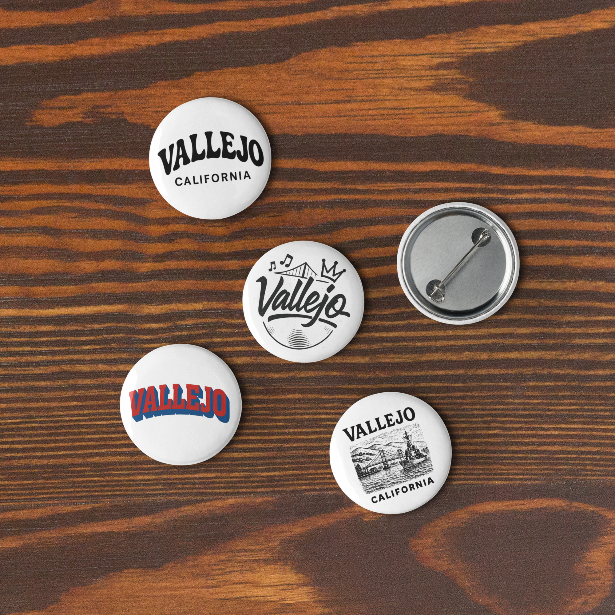 Set of 5 Vallejo Pin Buttons